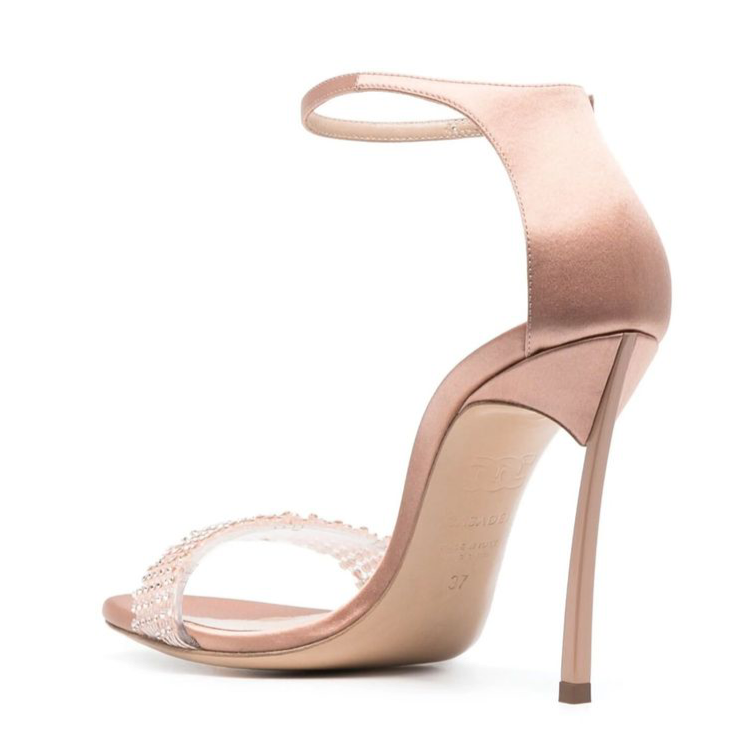 Casadei 100mm Blade Twenties Satin Sandals