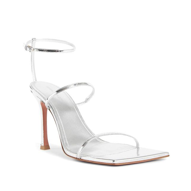 Amina Muaddi Maya Leather Sandals