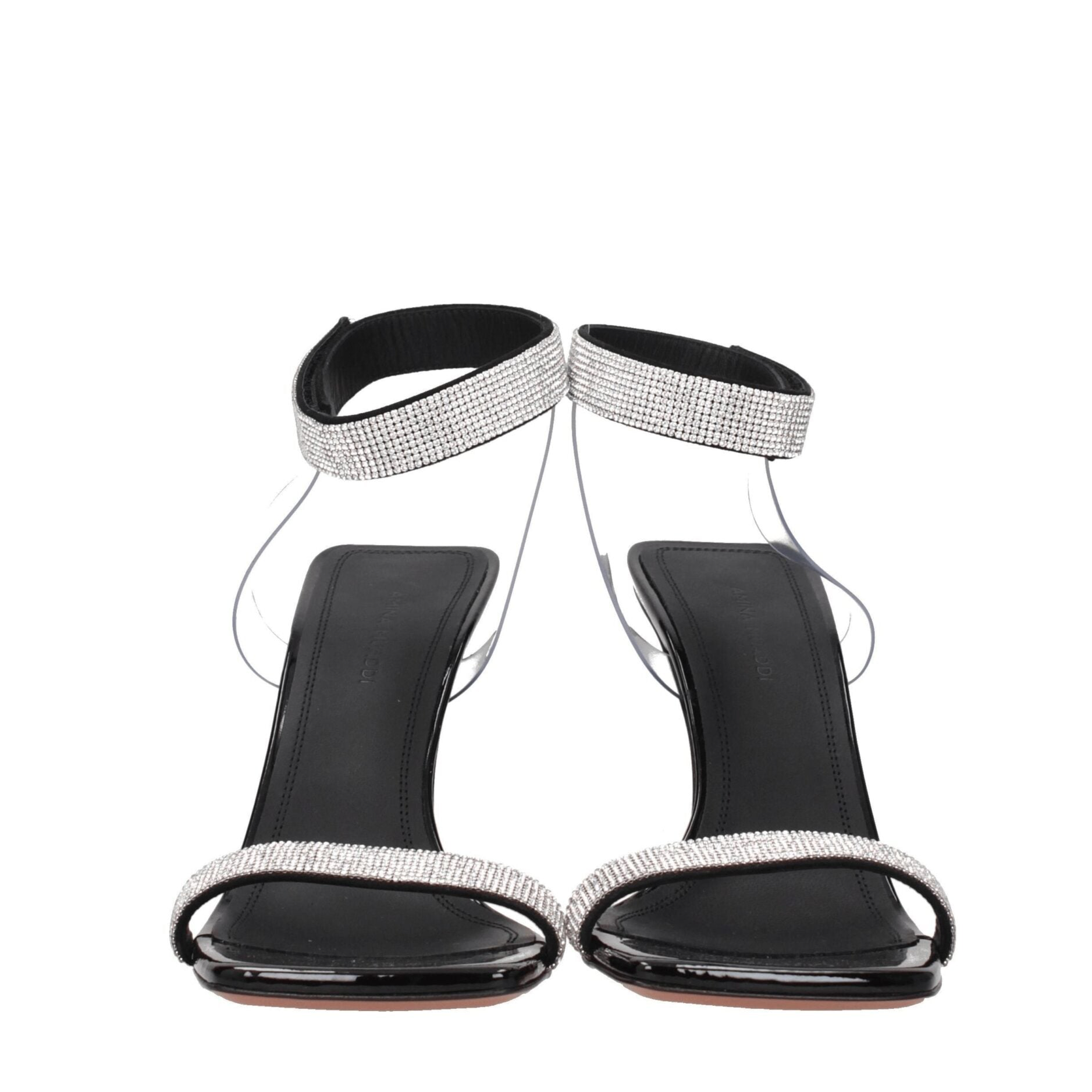 Amina Muaddi Black Crystals Sandal