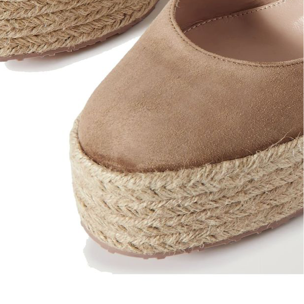 Gianvito Rossi Suede Wedge Espadrilles