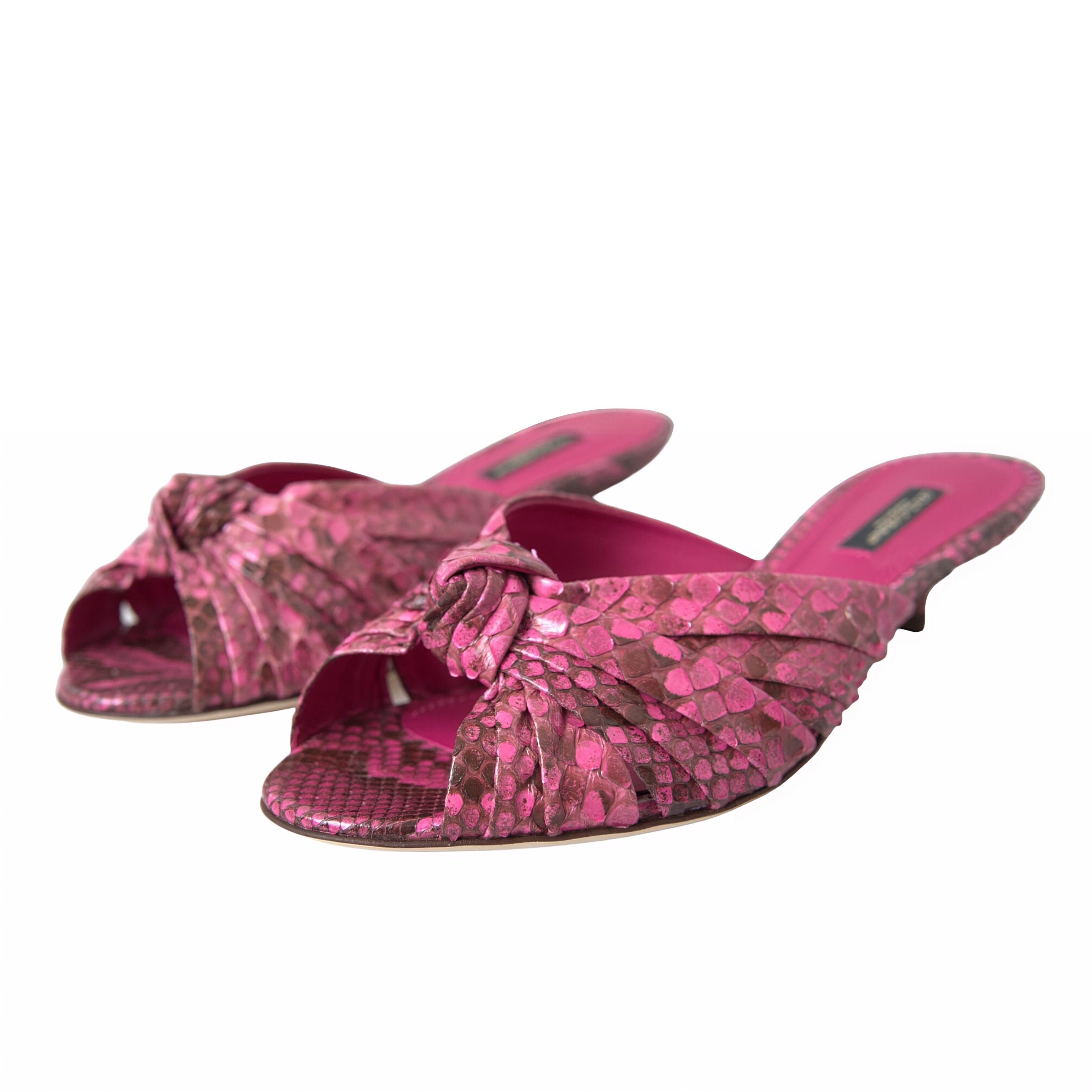 Dolce & Gabbana Pink Exotic Python Kitten Heels