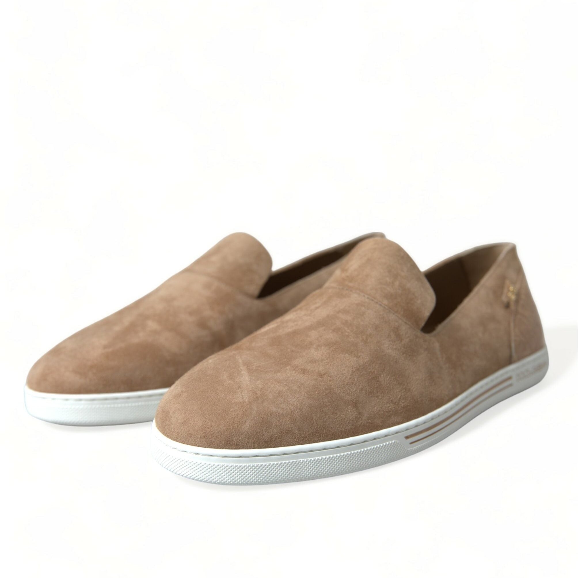Dolce & Gabbana Beige Suede Caiman Loafers