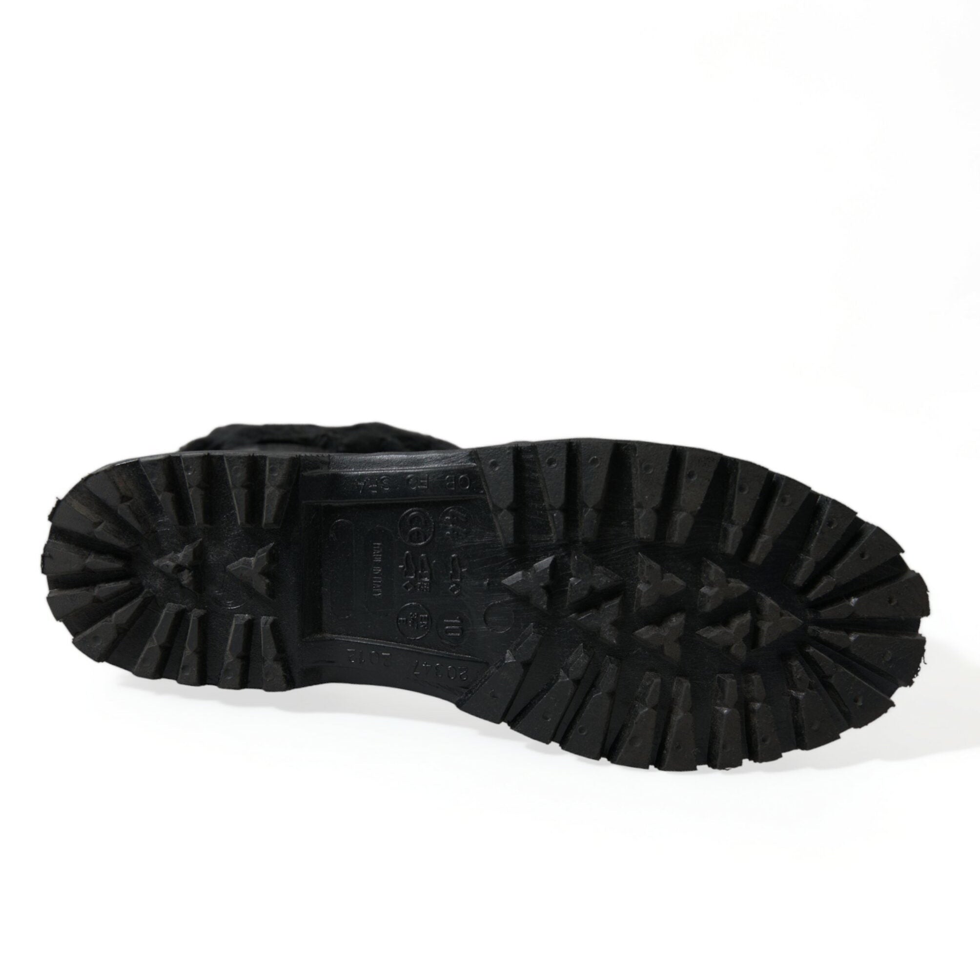 Dolce & Gabbana Lace Up Shearling Rain Boots