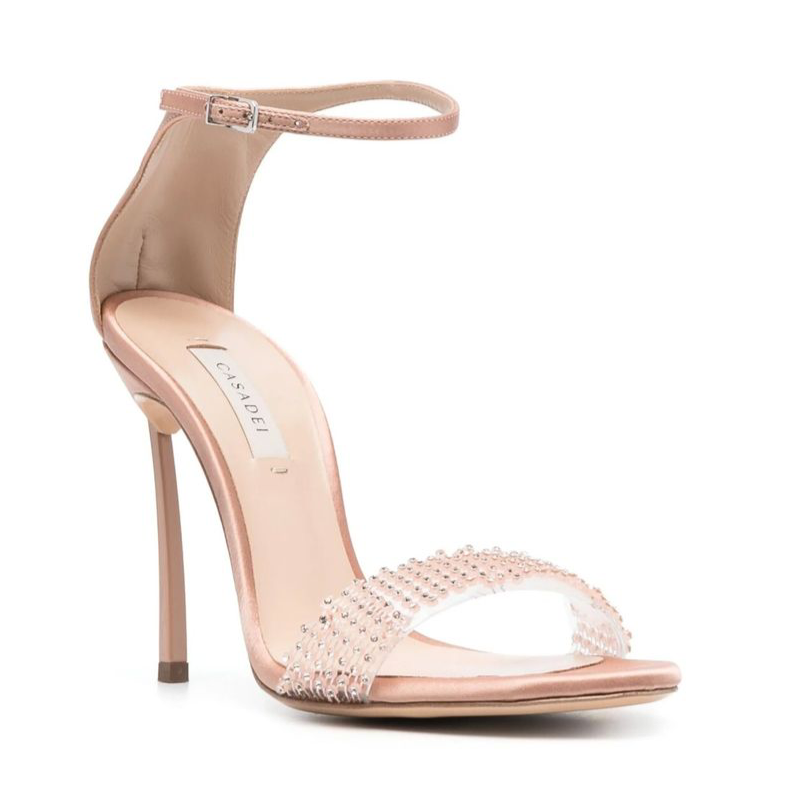 Casadei 100mm Blade Twenties Satin Sandals