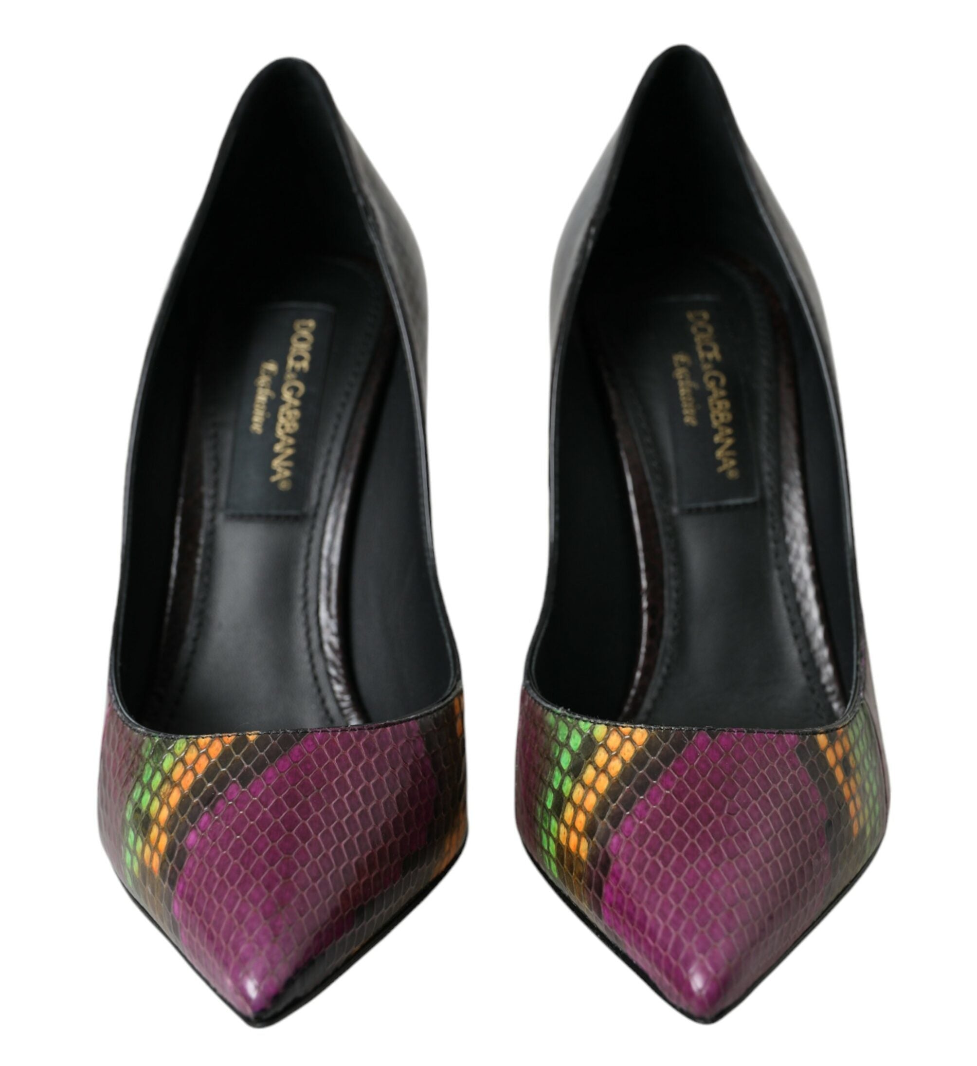 Dolce & Gabbana Multicolor Exotic Leather Heels