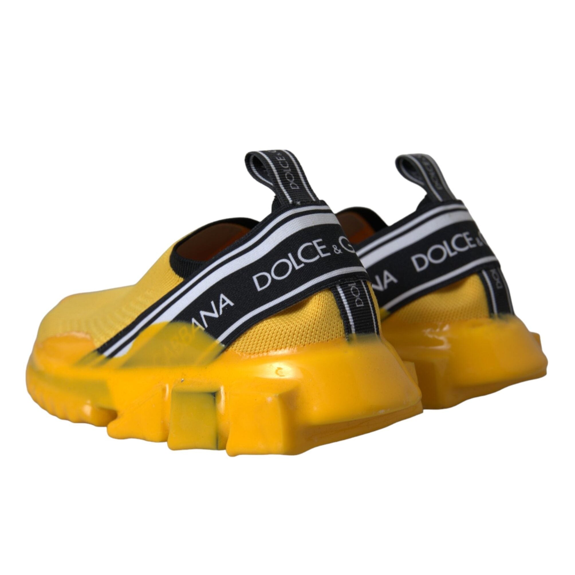 Dolce & Gabbana Yellow Sorrento Slip On Sneakers
