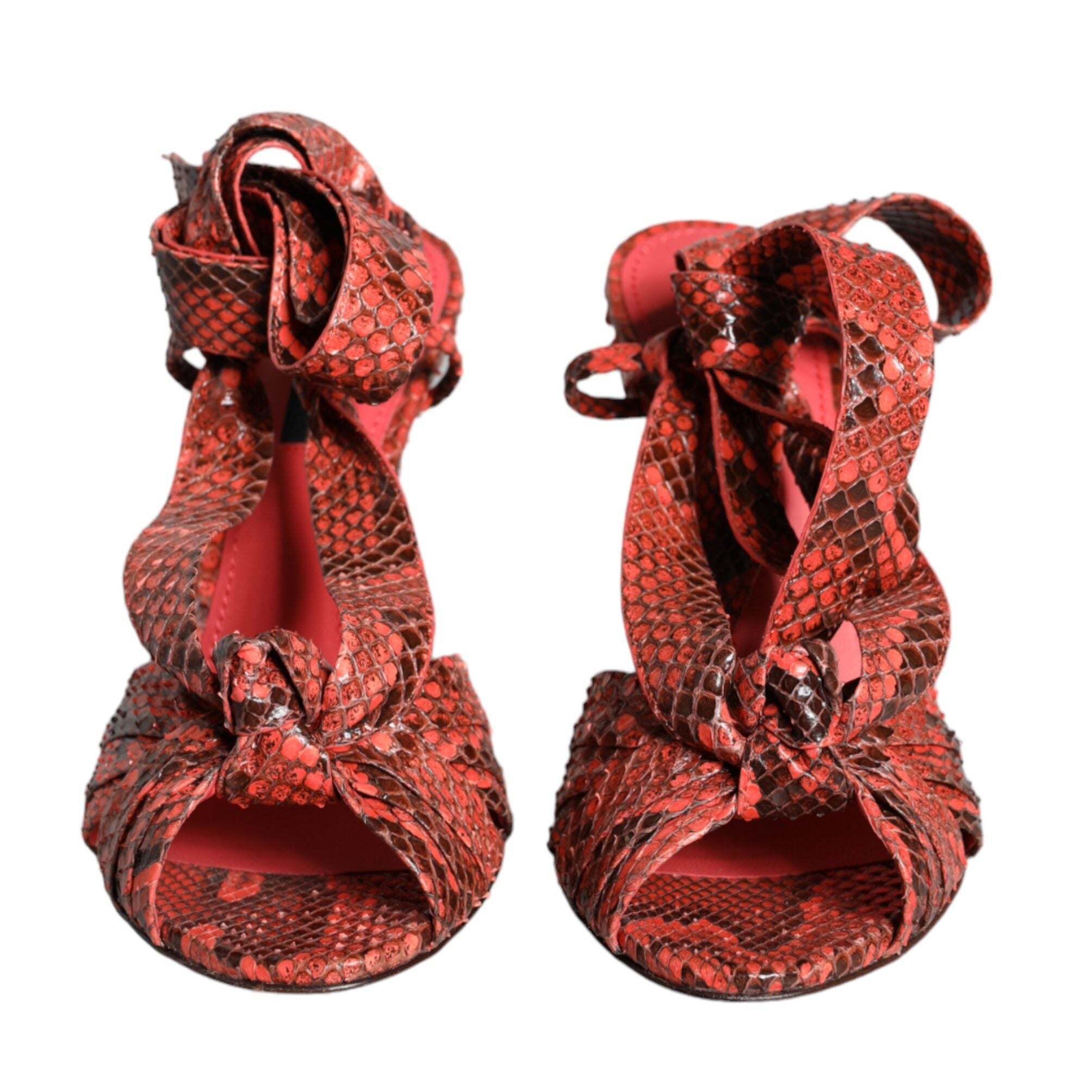 Dolce & Gabbana Coral Python Leather Heels