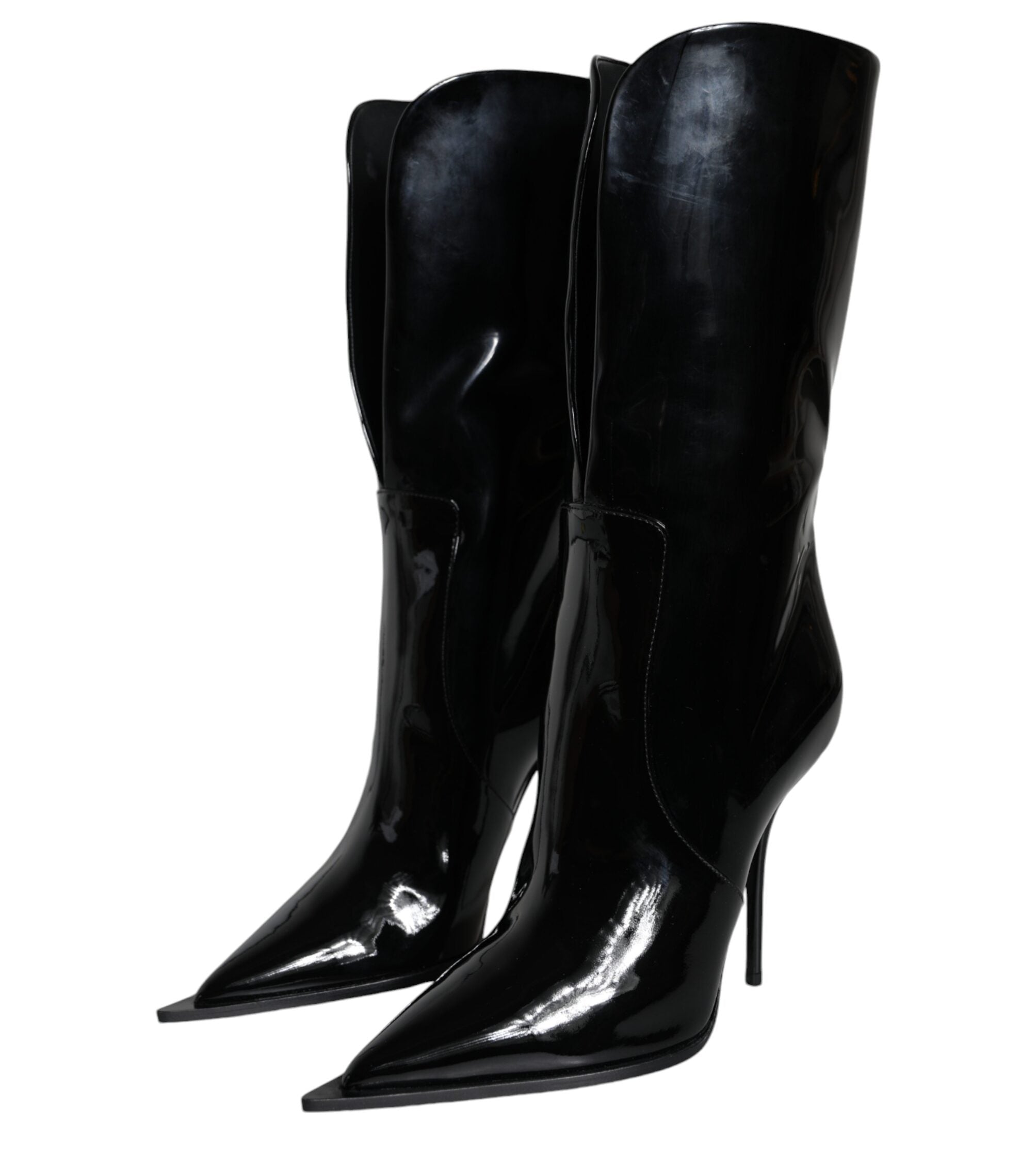 Dolce & Gabbana Black Patent Leather Boots