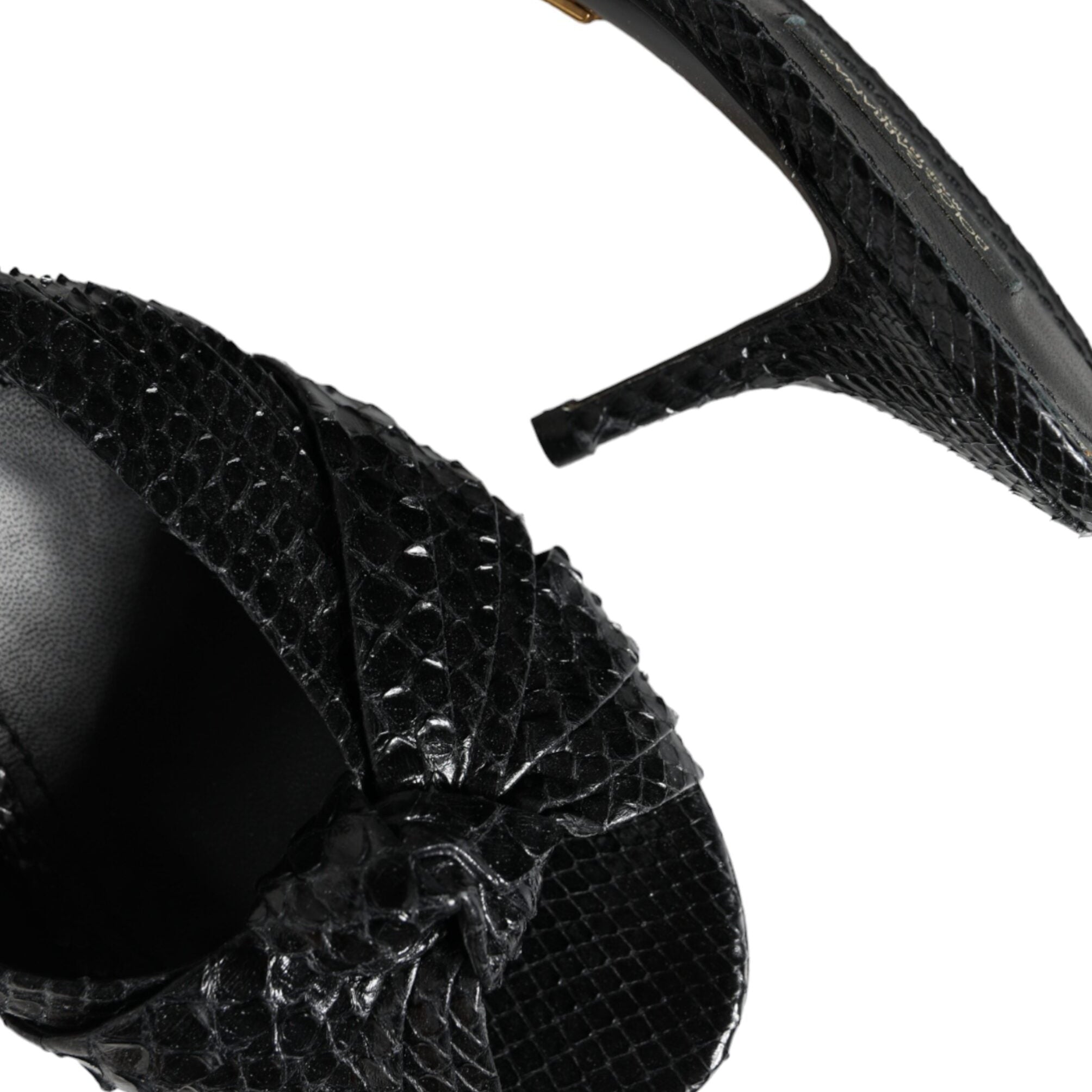 Dolce & Gabbana Black Python Sandals