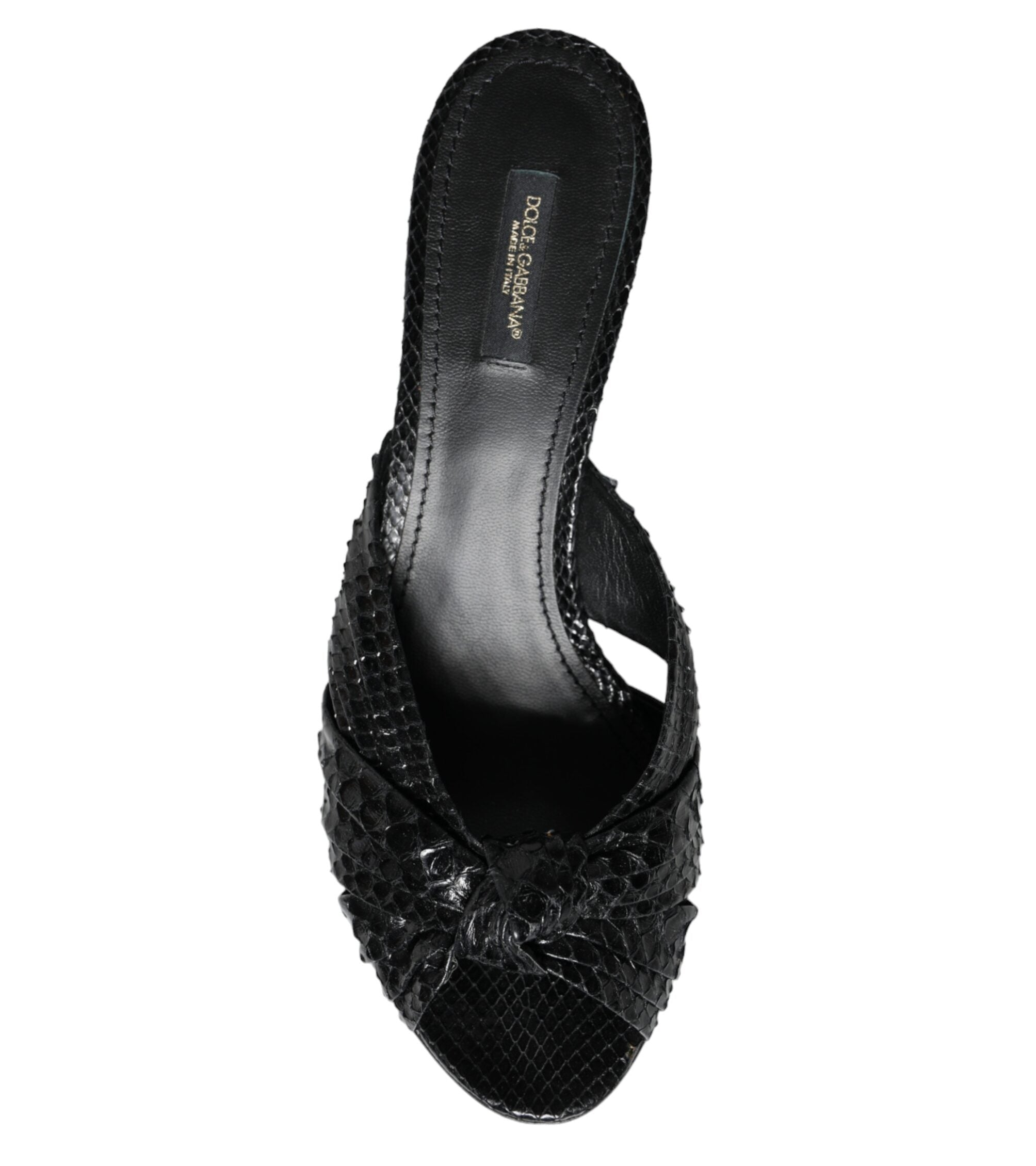 Dolce & Gabbana Black Python Sandals