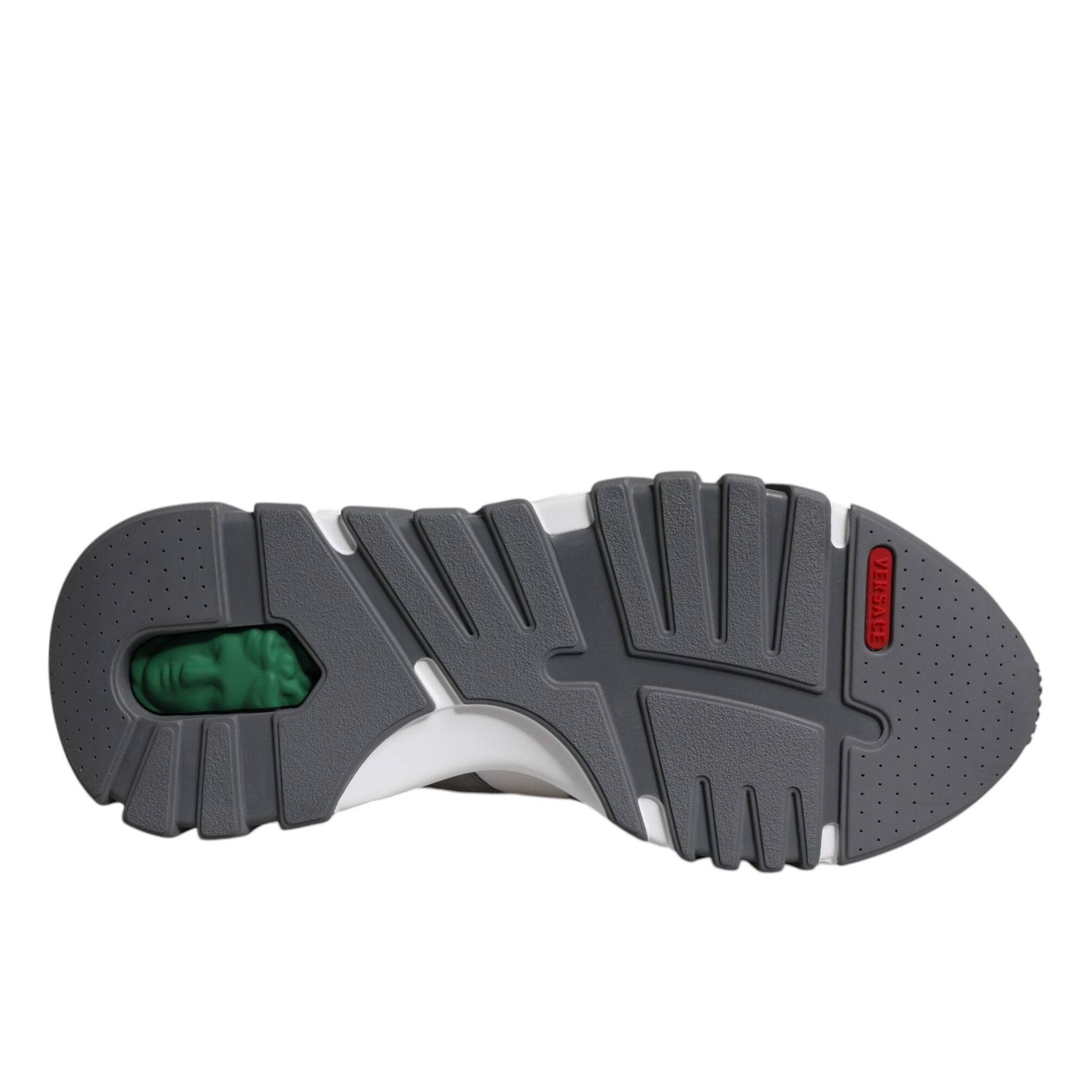 Versace Grey Leather Neoprene Chunky Squalo Sneakers