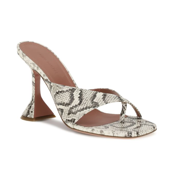 Amina Muaddi Python-patterned Shiona Sandals