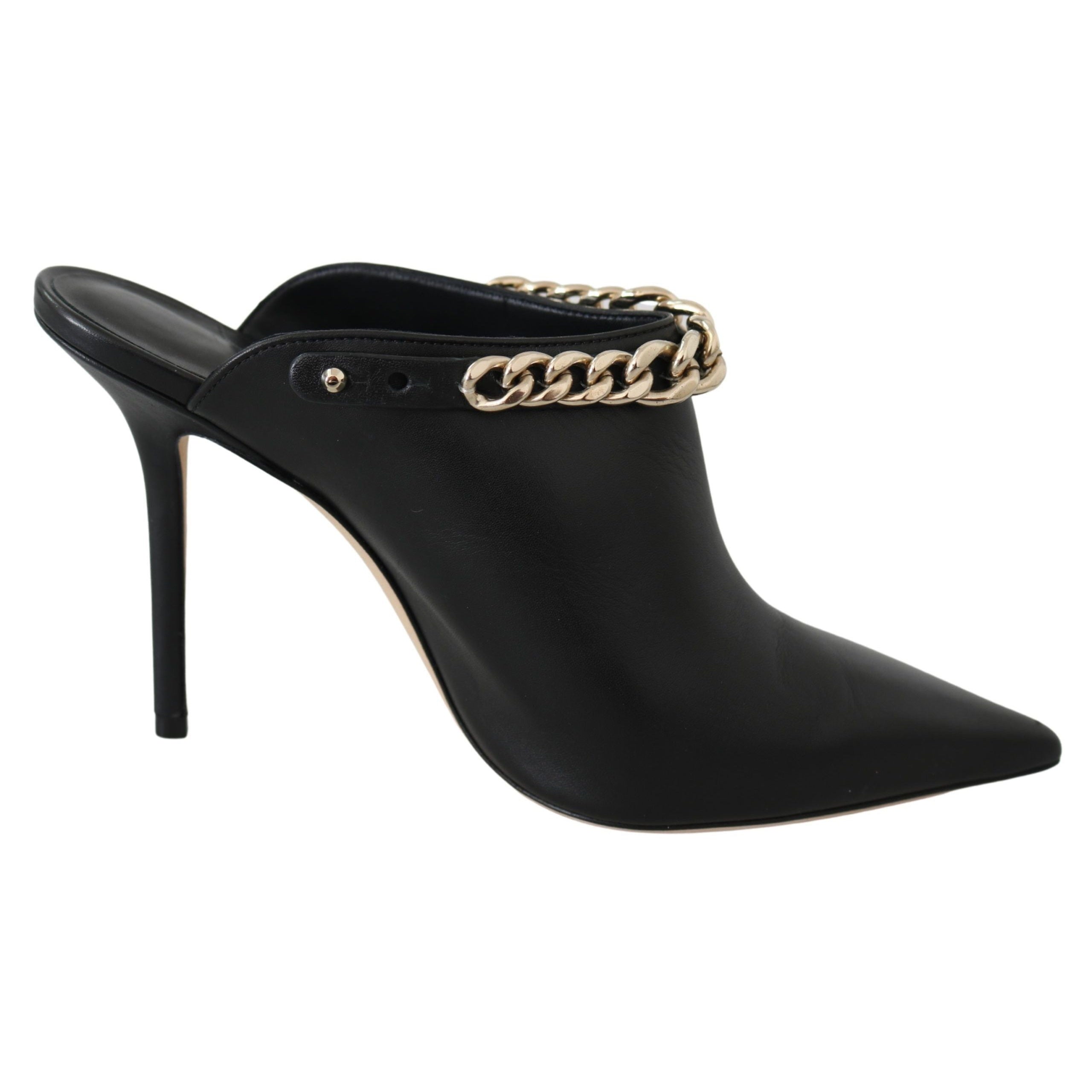 Jimmy Choo Black Leather Bootie Pumps