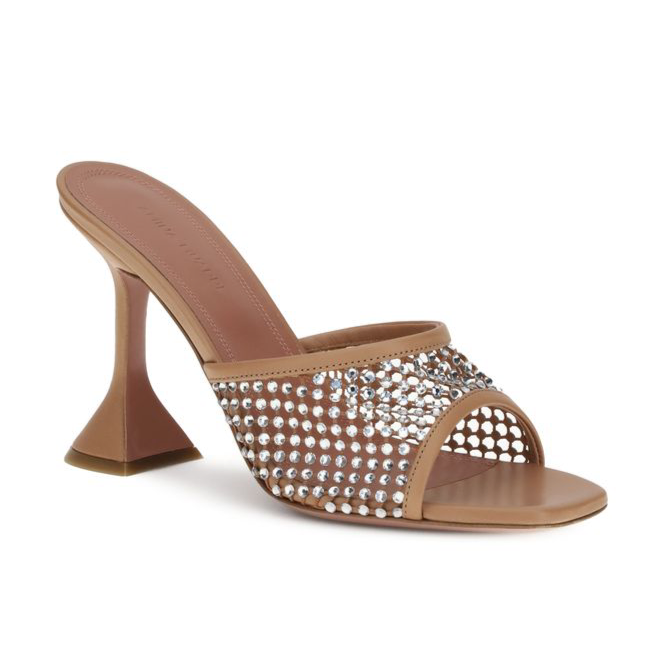 Amina Muaddi Lupita Crystal Sandals