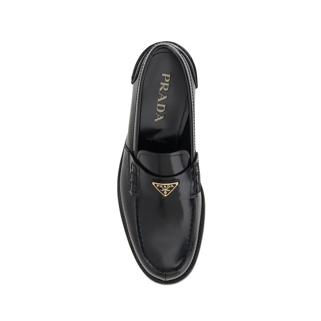 Prada Triangular Plaque Men's Loafers