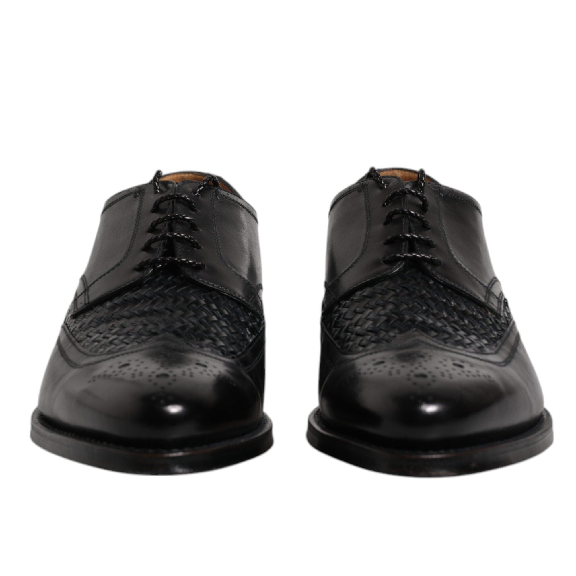 Dolce & Gabbana Black Derby Wingtip Formal Shoes