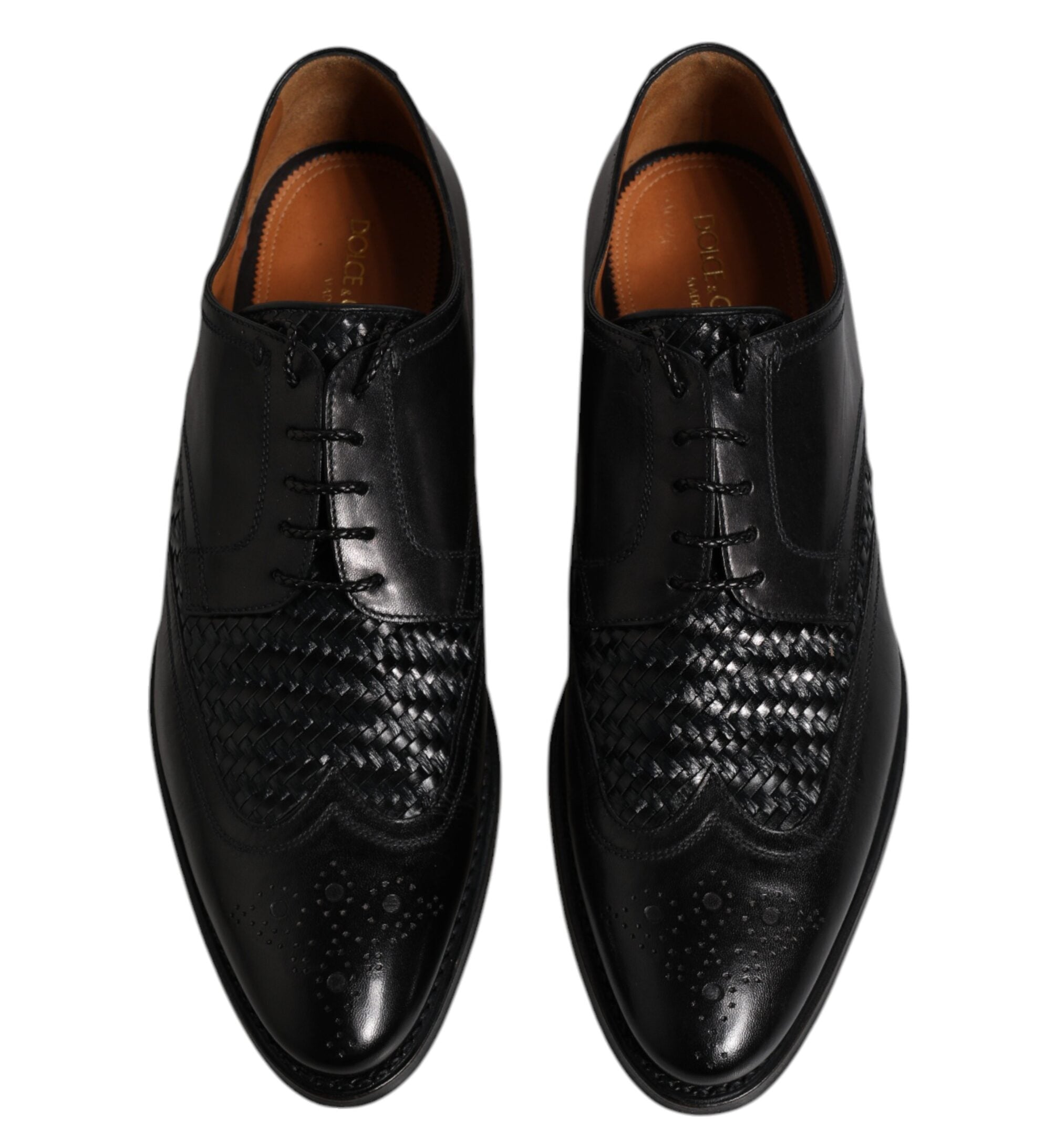 Dolce & Gabbana Black Derby Wingtip Formal Shoes