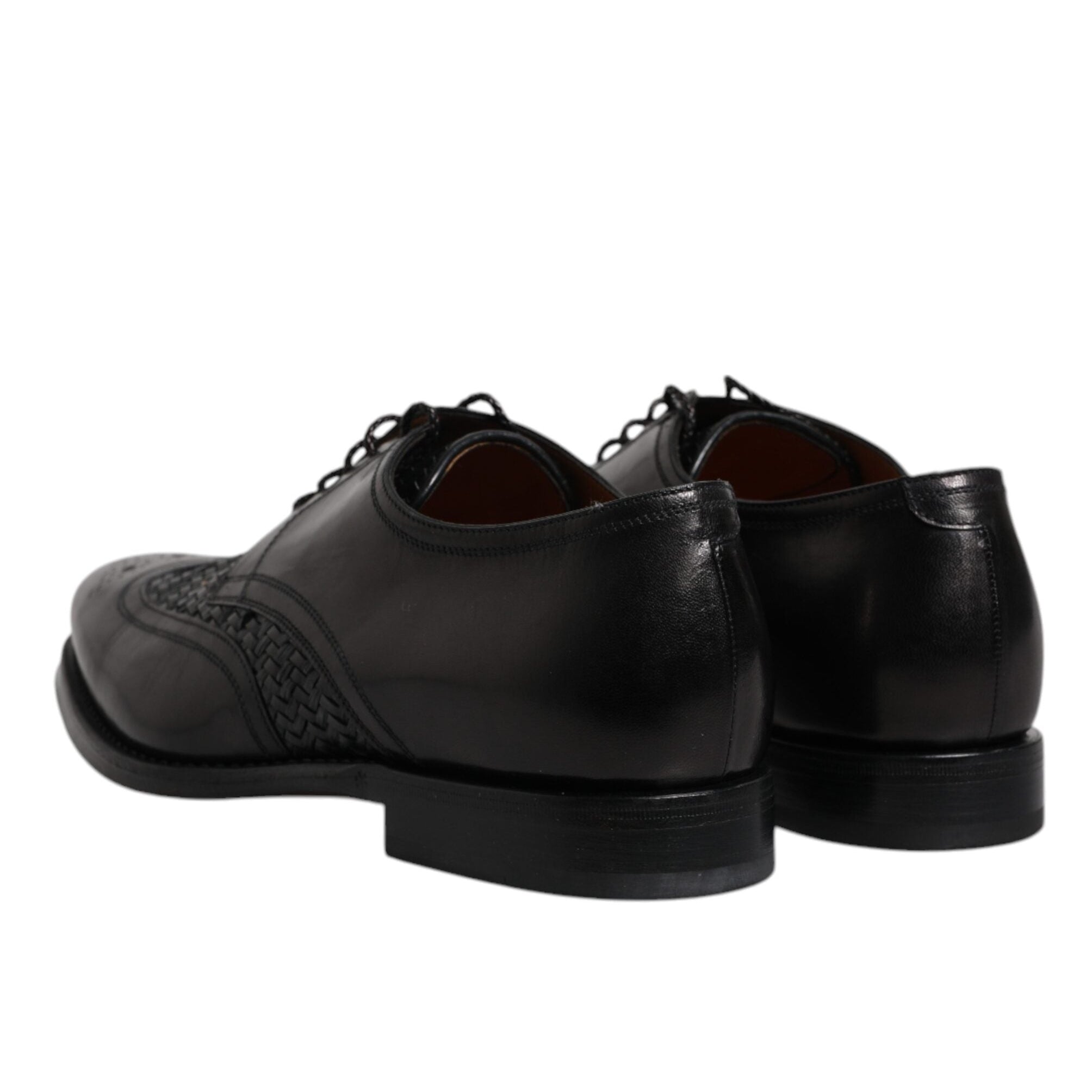 Dolce & Gabbana Black Derby Wingtip Formal Shoes