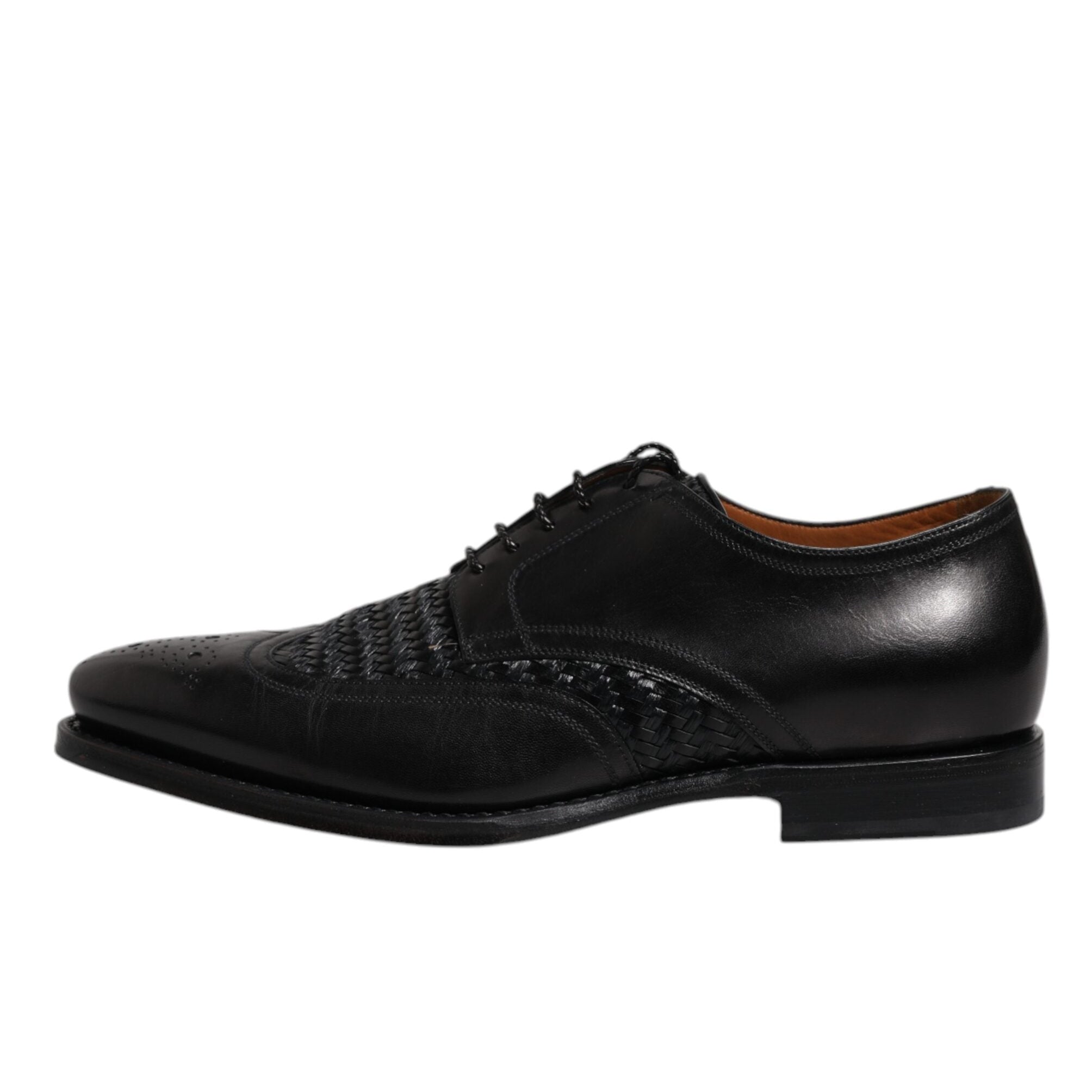 Dolce & Gabbana Black Derby Wingtip Formal Shoes