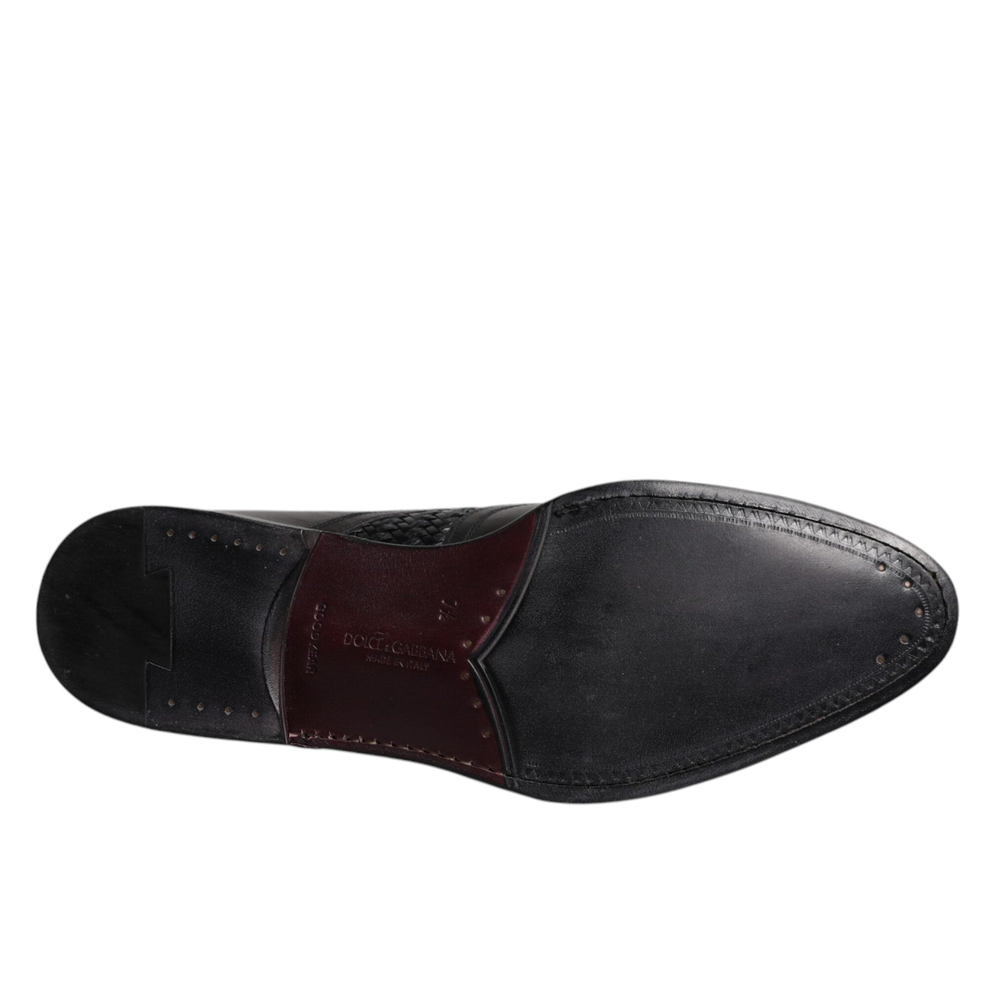 Dolce & Gabbana Black Derby Wingtip Formal Shoes