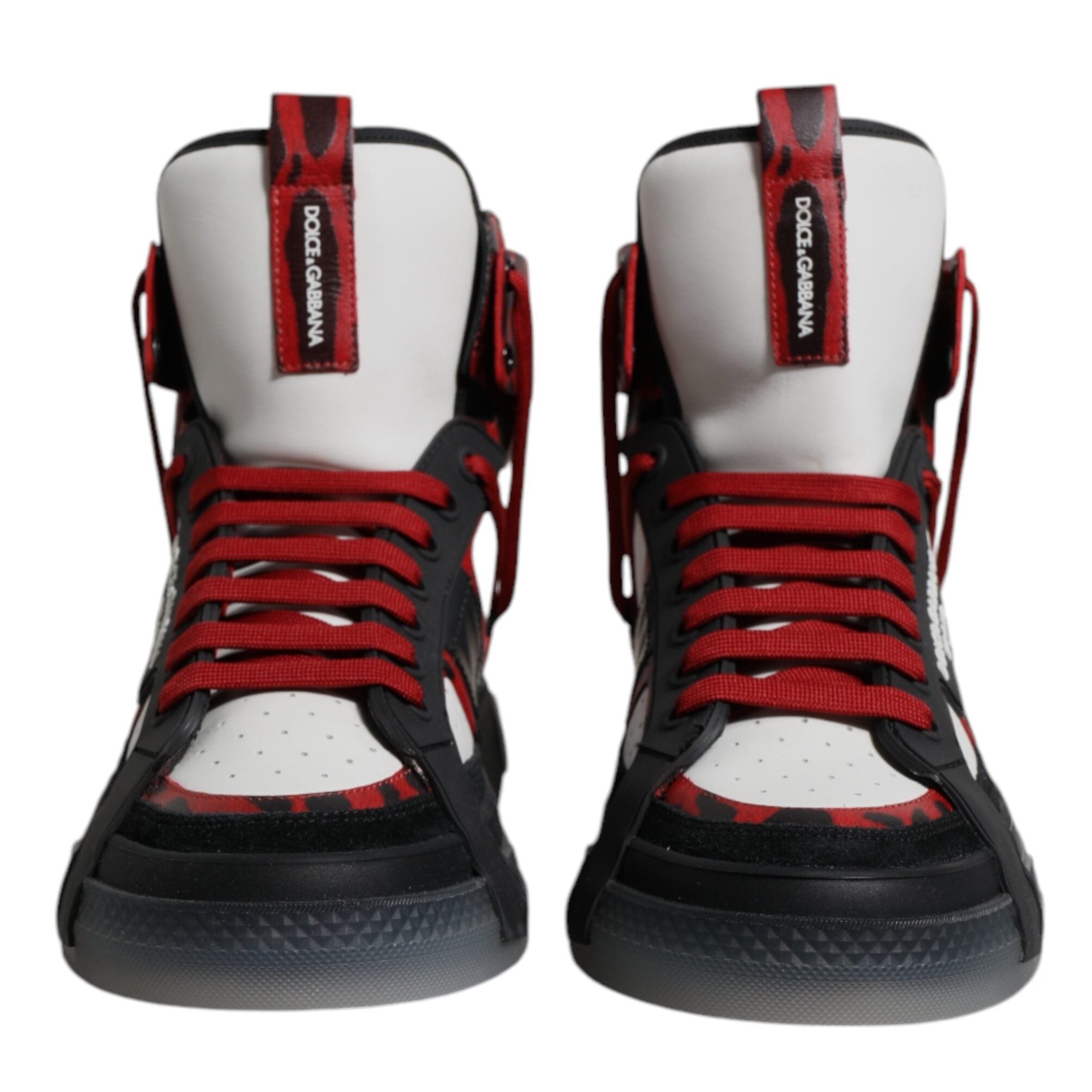 Dolce & Gabbana Multicolor Leather High Top Sneakers