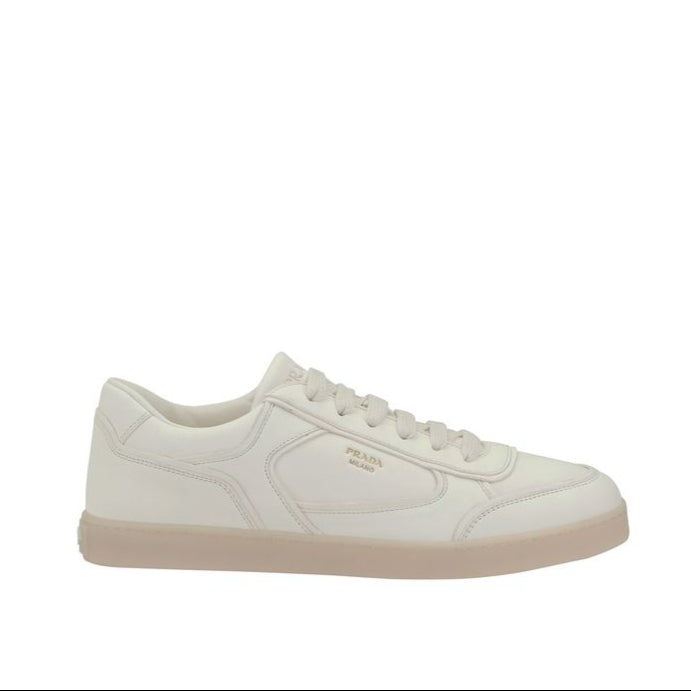 Prada White Leather Sneakers