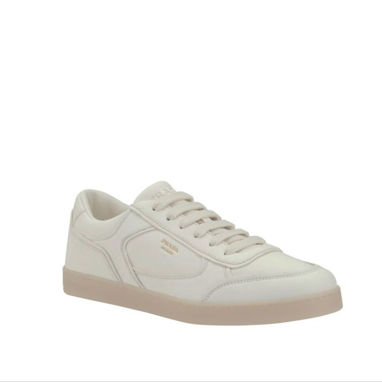 Prada White Leather Sneakers
