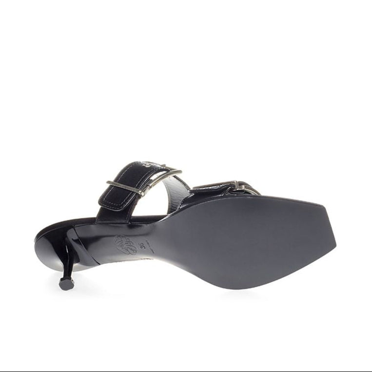 Alexander McQueen Timeless Black Leather Sandals