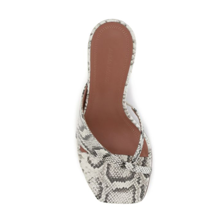 Amina Muaddi Python-patterned Shiona Sandals