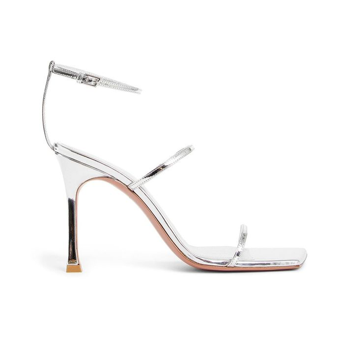 Amina Muaddi Maya Leather Sandals