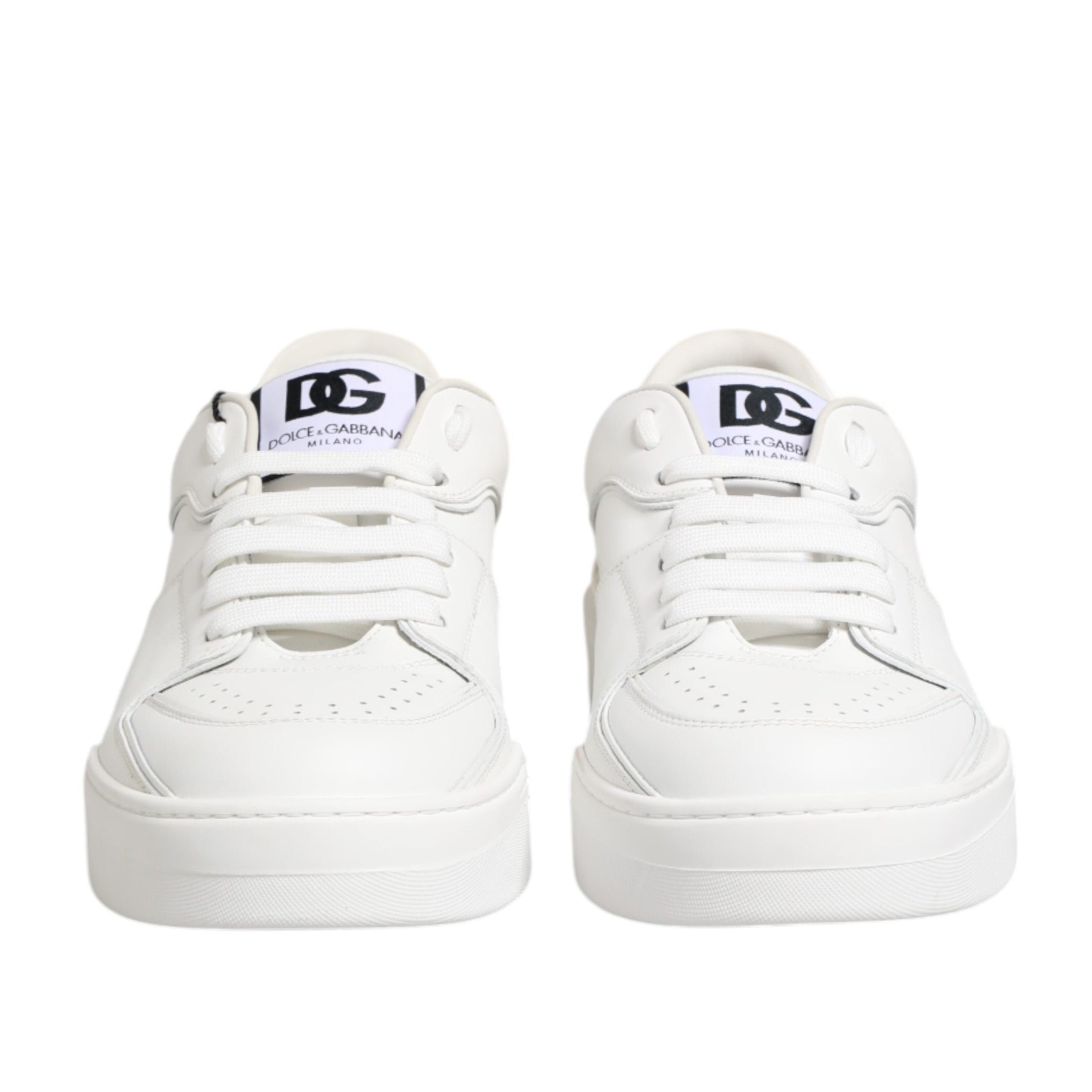 Dolce & Gabbana White Miami Leather Sneakers