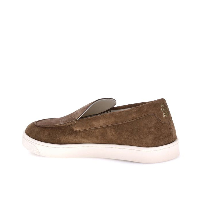 Brunello Cucinelli Brown Suede Slip-on Sneakers