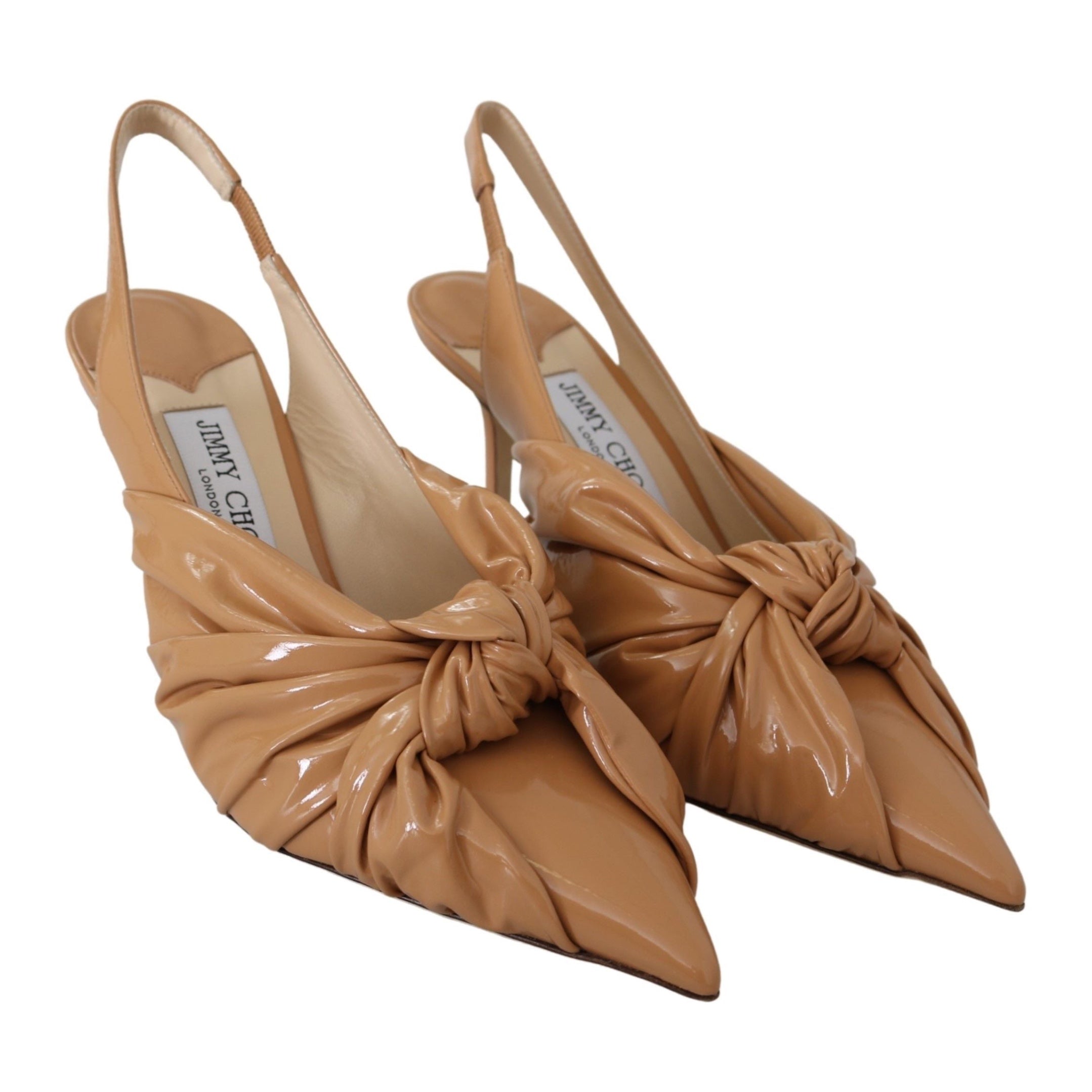 Jimmy Choo Elegant Beige Leather Pumps
