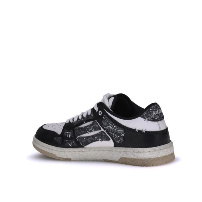 Black and white sneaker on a white background