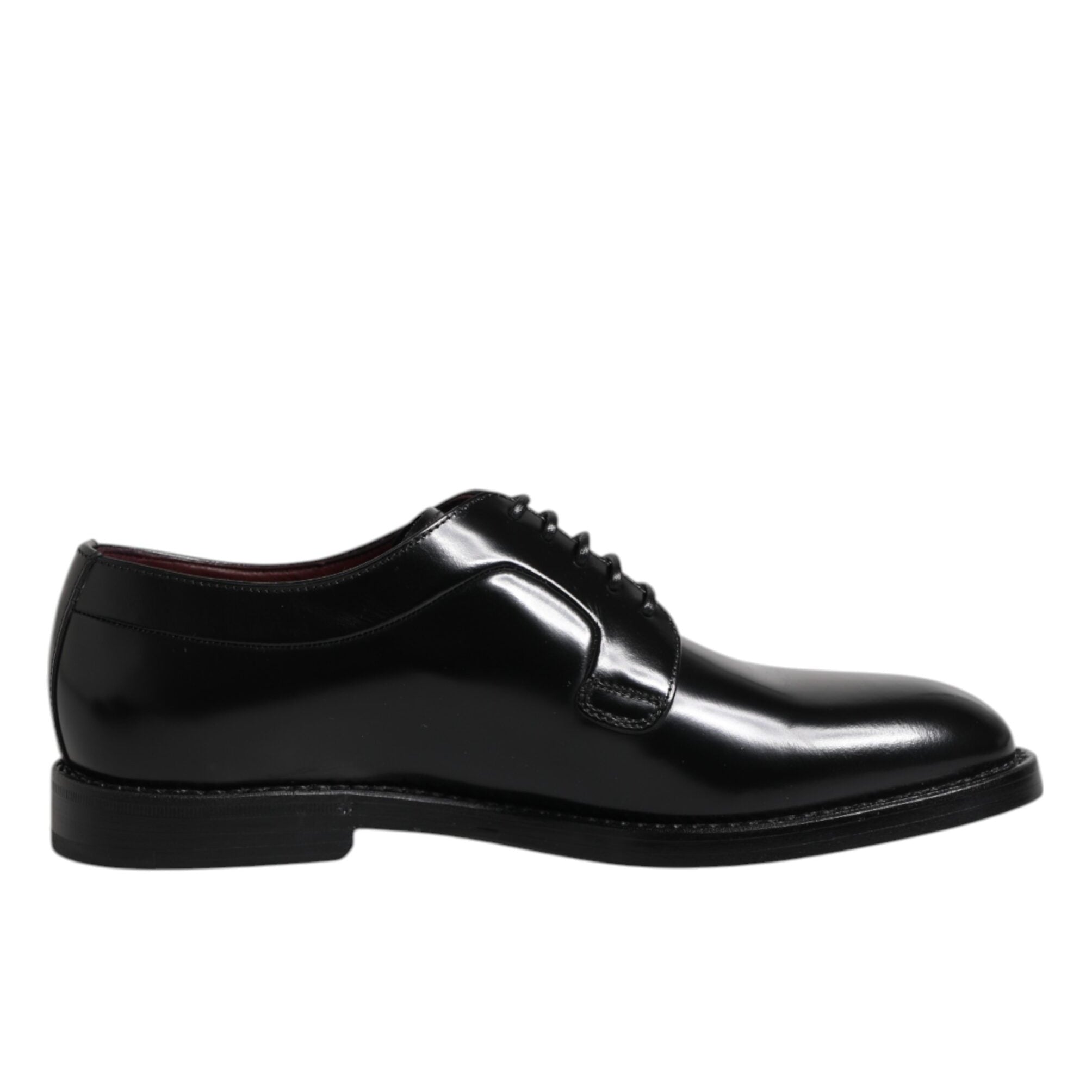 Dolce & Gabbana Black Leather Lace Up Formal Derby Shoes