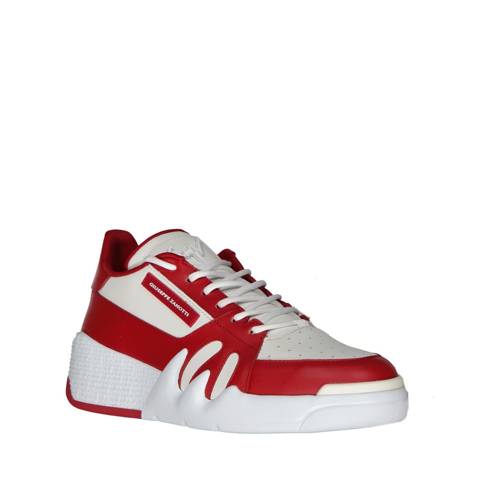 Giuseppe Zanotti Red & White Leather Men's Sneakers