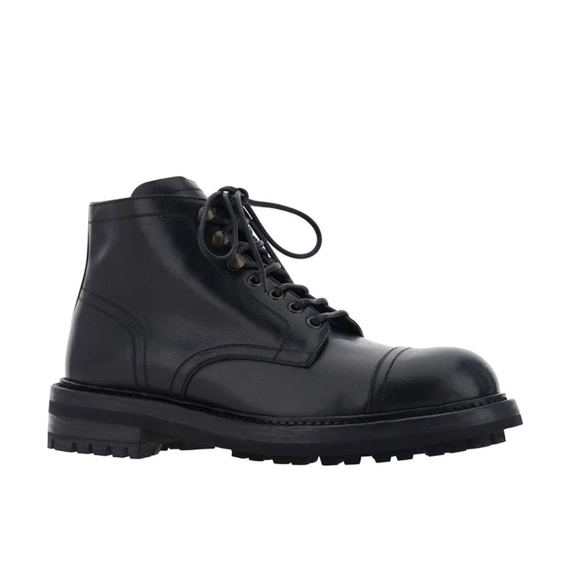 Dolce & Gabbana Lace-Up Leather Boots