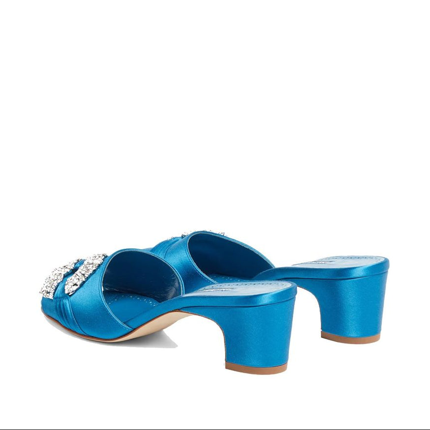 Manolo Blahnik Prinap 050 Satin Mules