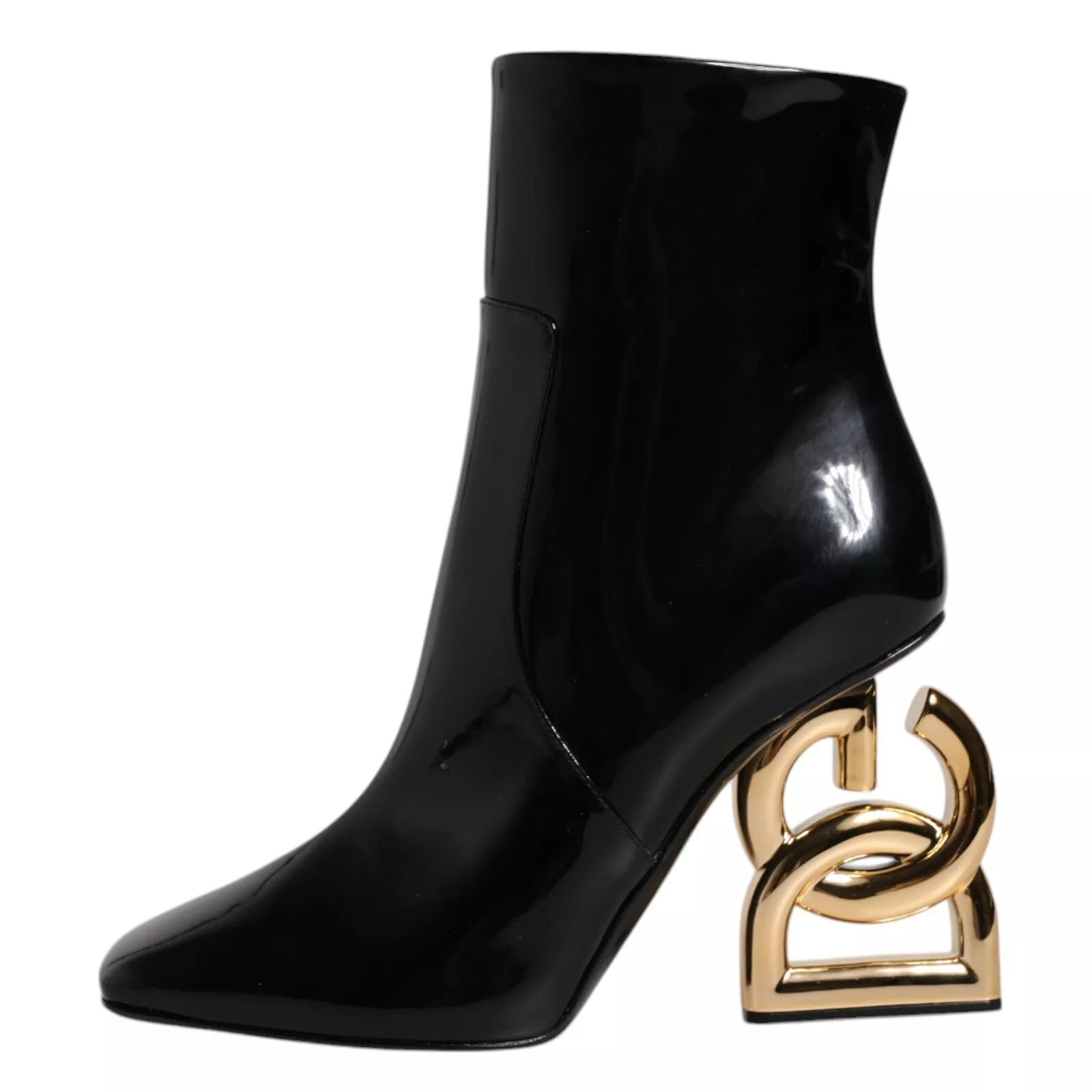 Dolce & Gabbana Black Jackie Leather Mid Calf Boots