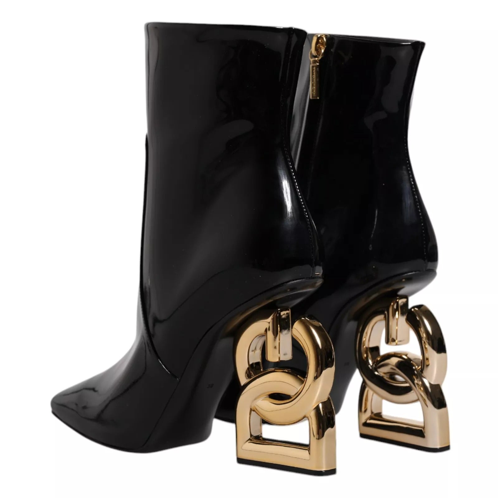 Dolce & Gabbana Black Jackie Leather Mid Calf Boots