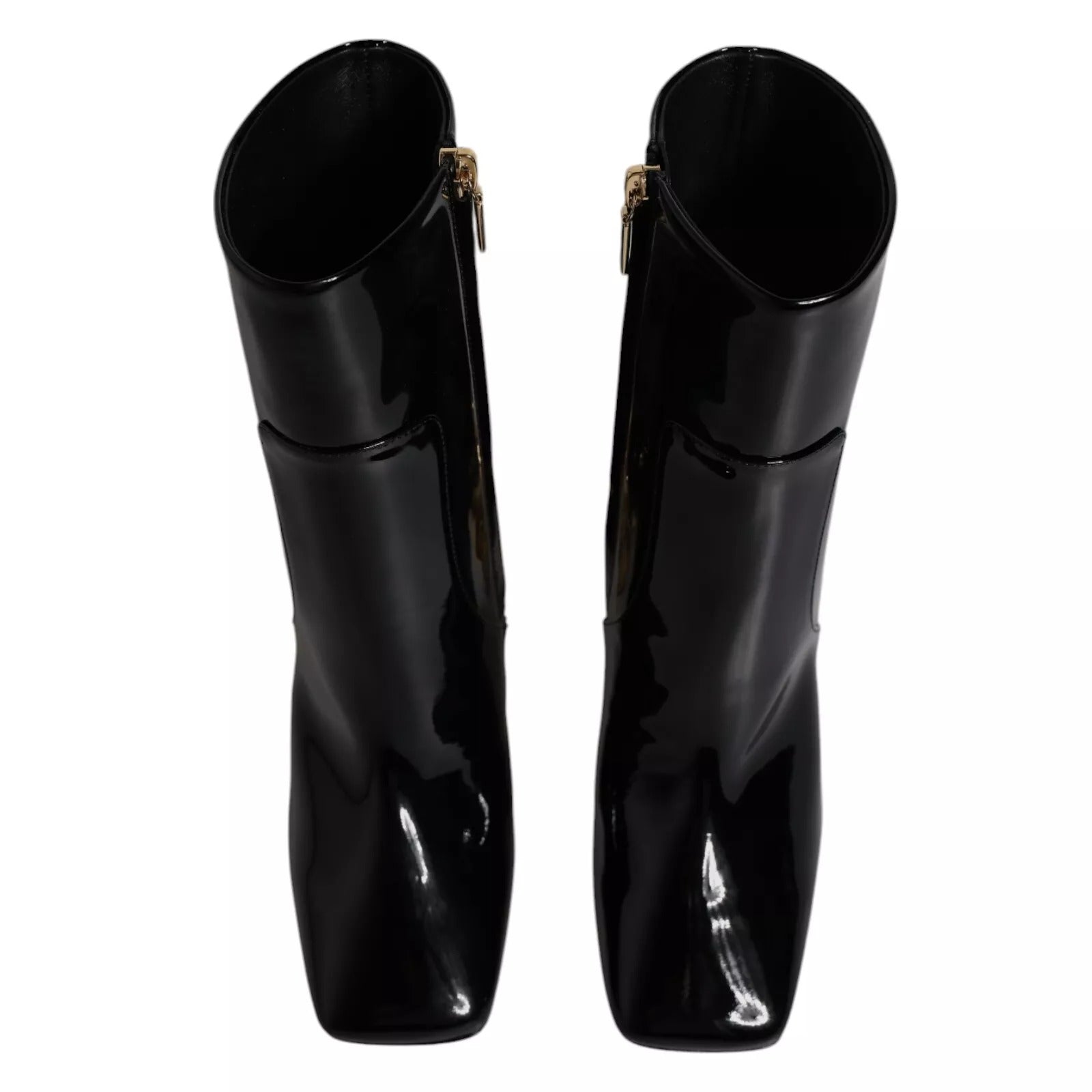 Dolce & Gabbana Black Jackie Leather Mid Calf Boots