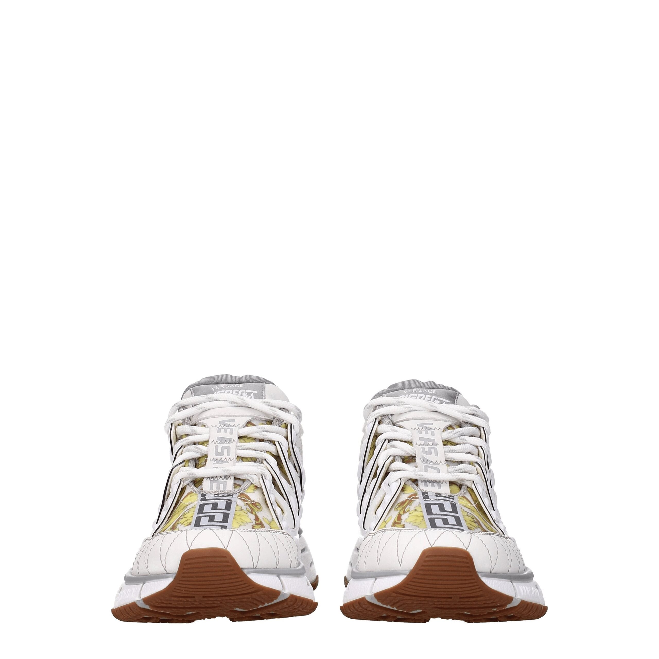 Versace White Leather Greca Women's Sneakers