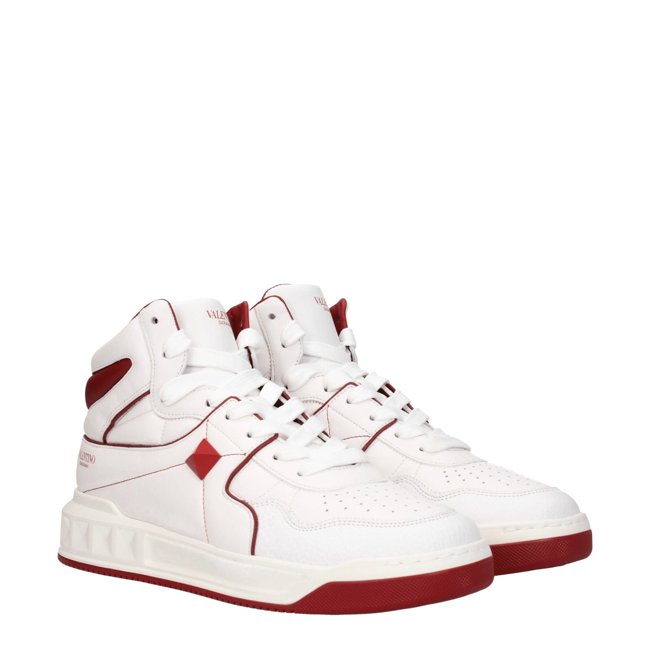 Valentino Garavani White HighTop Leather Sneakers