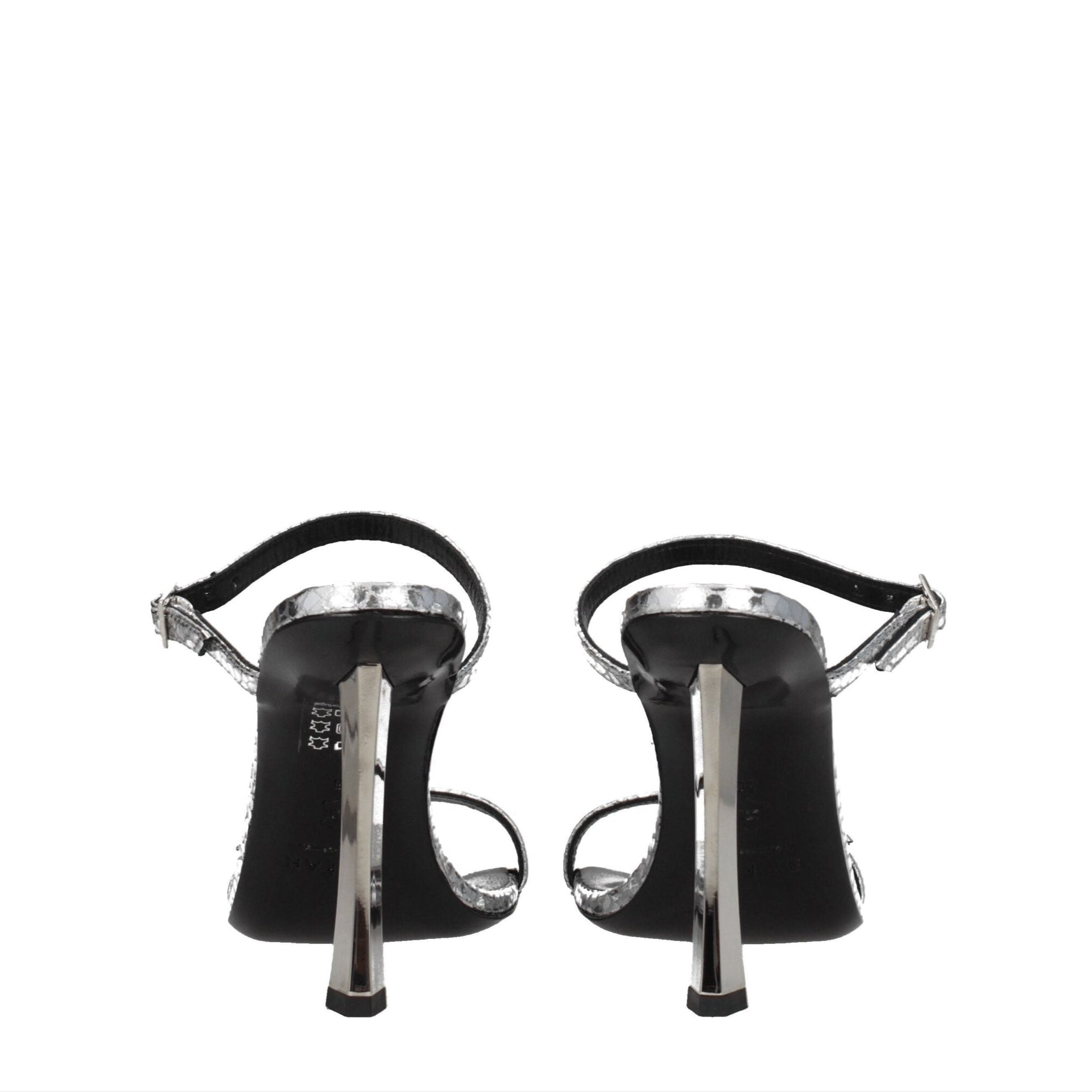 BY FAR Gray Leather Sandal