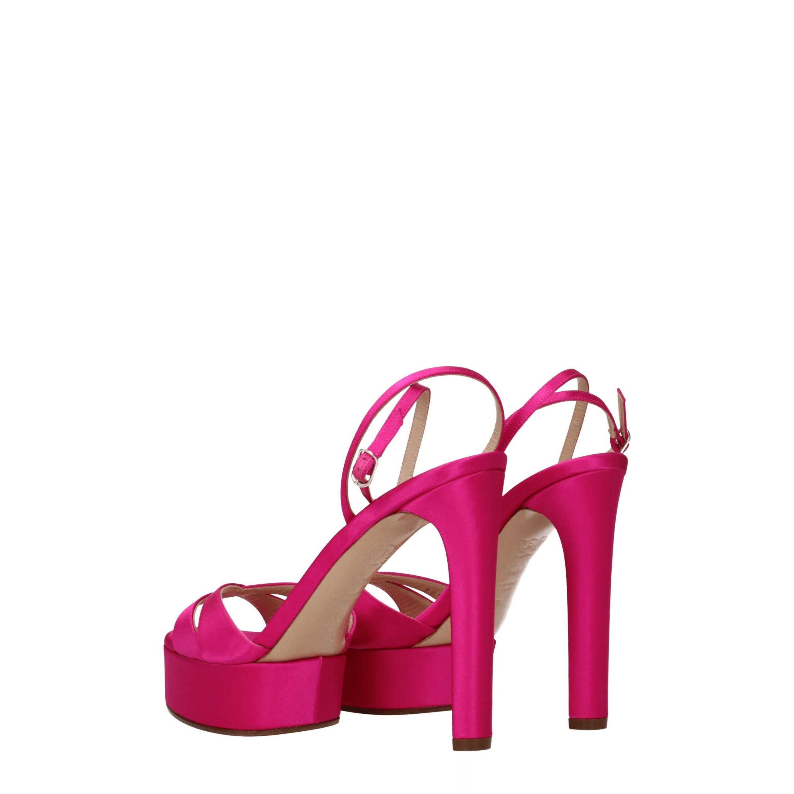 Casadei Pink Satin Pin Up Sandal