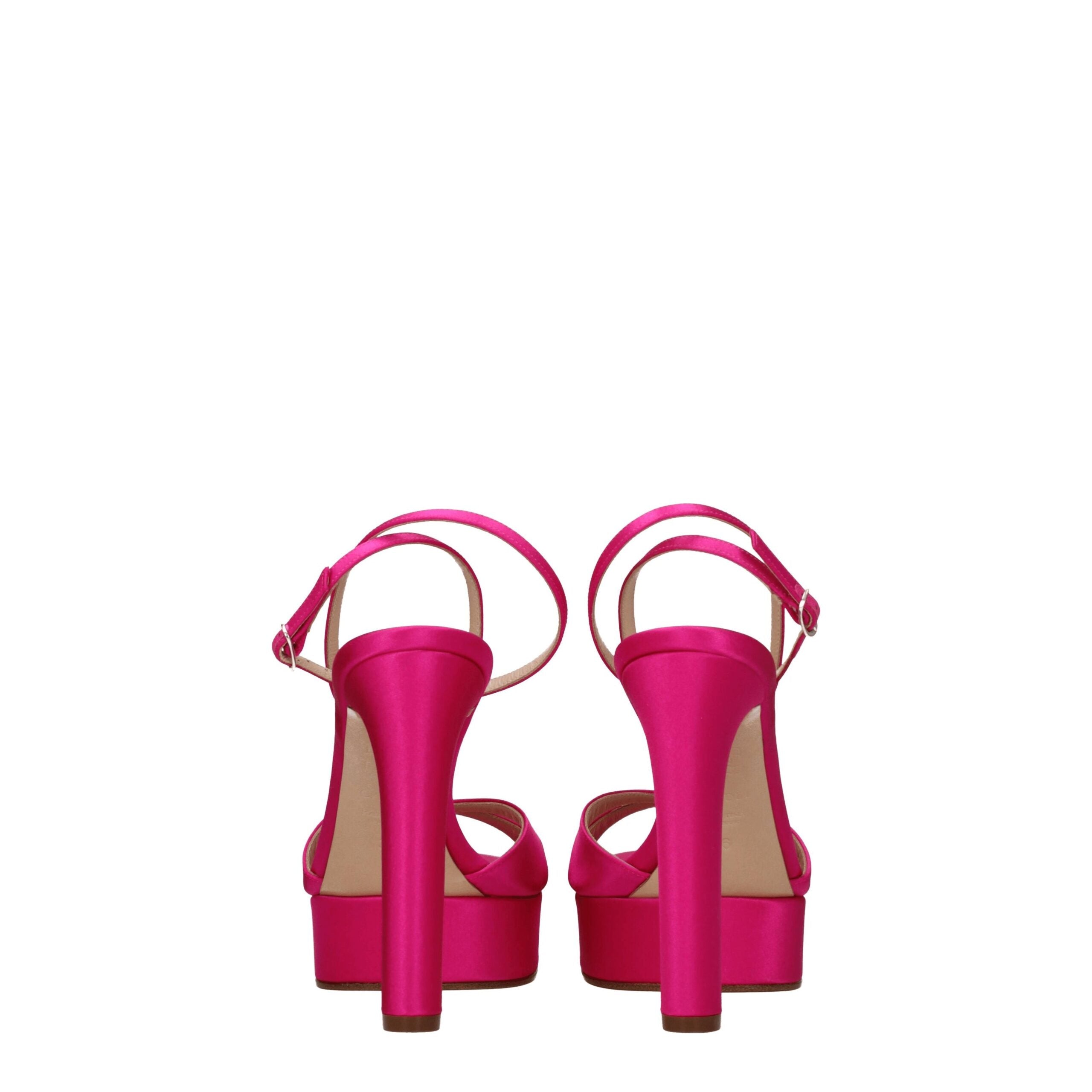 Casadei Pink Satin Pin Up Sandal
