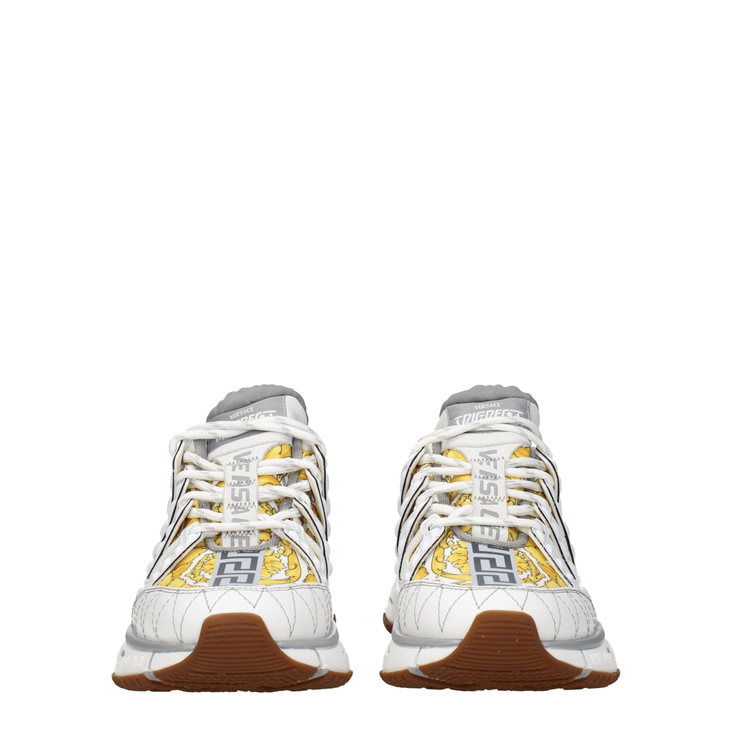 Versace White & Gold Greca Sneakers