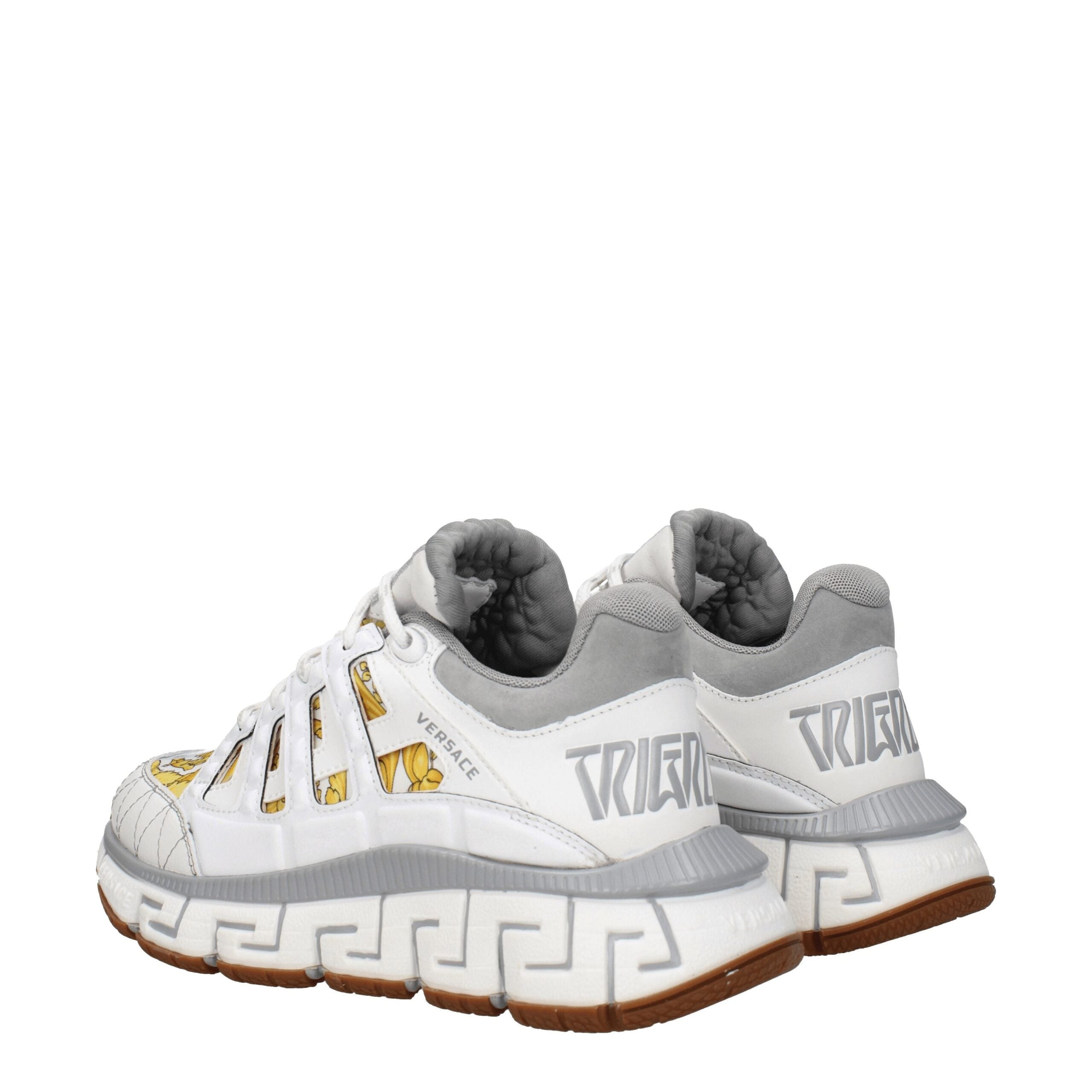 Versace White & Gold Greca Sneakers