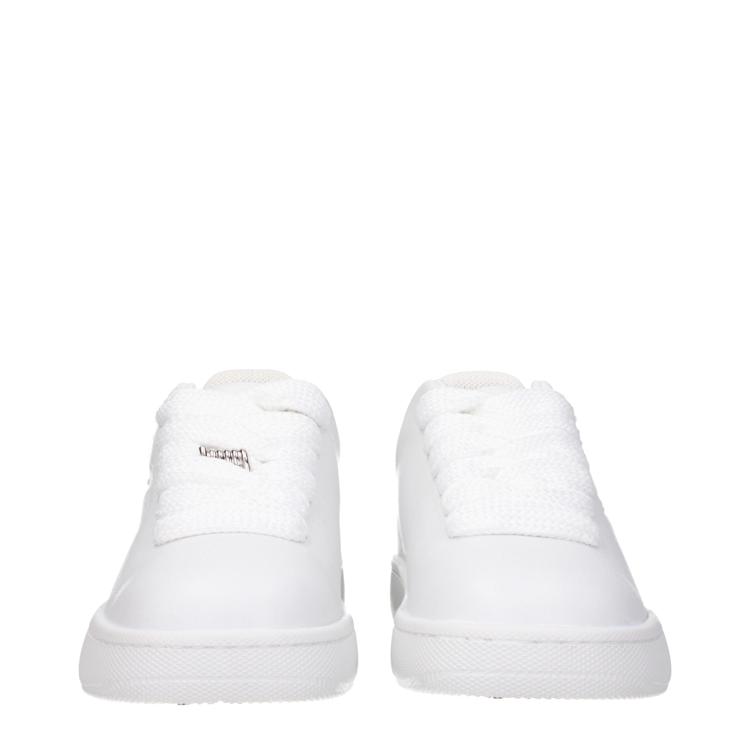 Burberry White Leather Women's Sneakers