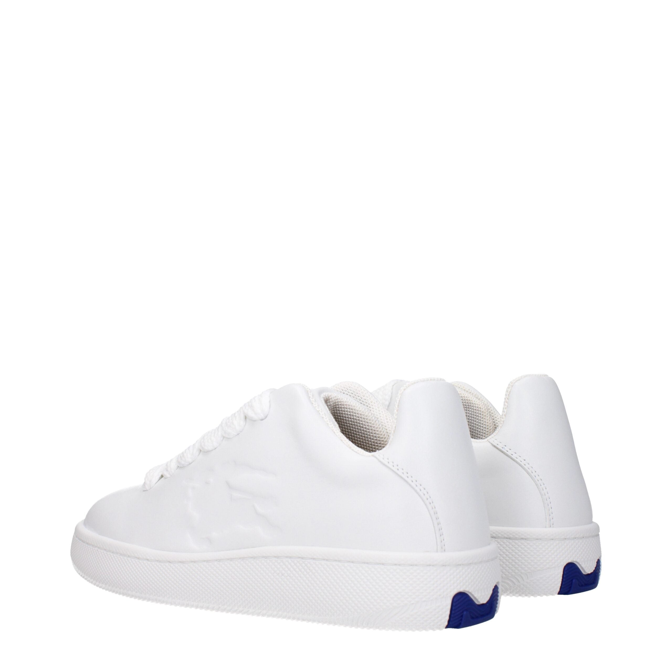 Burberry White Leather Women's Sneakers